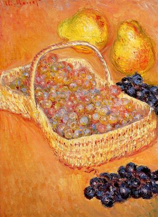 Basket of Grapes, Quinces and Pears