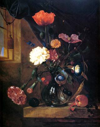 Bouquet in a Glass Vase