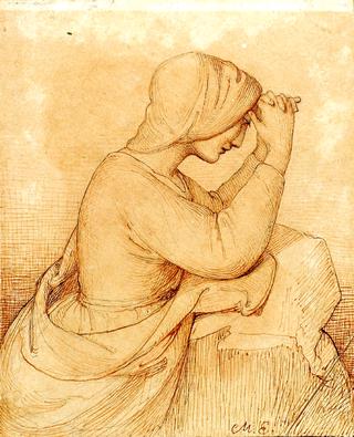 Kneeling girl praying