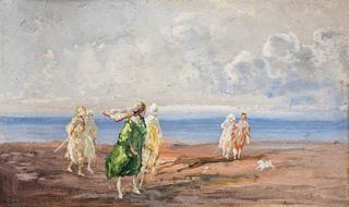 On the Beach in Bordighera