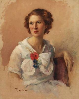 Young Woman with a Rose