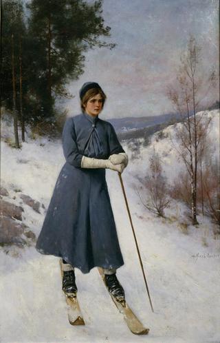 Girl on Skis