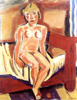 Nude Sitting on the Edge of a Bed