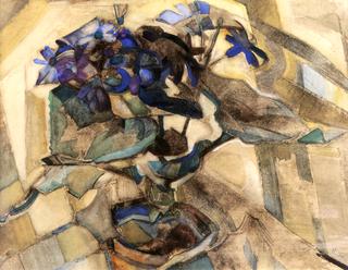 A Still LIfe with Blue Cinerarias