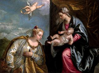 Allegory of the City of Venice Adoring the Madonna and Child