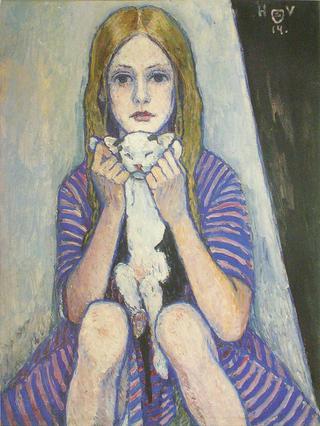 Girl with Cat