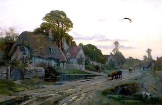 Village Scene, Cleve Prior, Worcestershire