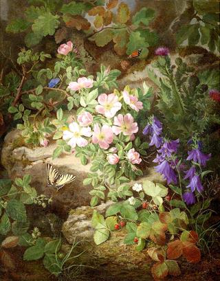 Large Still Life with Alpine Flowers