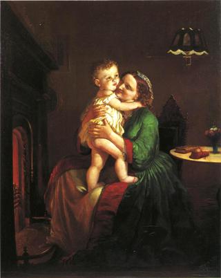 Mother and Child by the Hearth