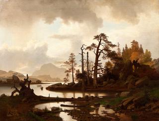 Forest Landscape with Lake