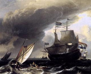 阿姆斯特丹海上的荷兰船只