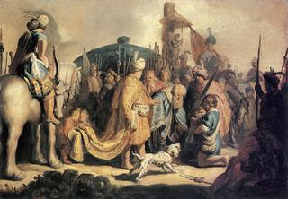 大卫将歌利亚的头像献给扫罗王