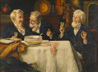 Three Men Dining