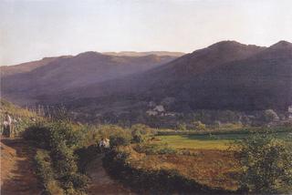 Mountain Landscape with Vineyard