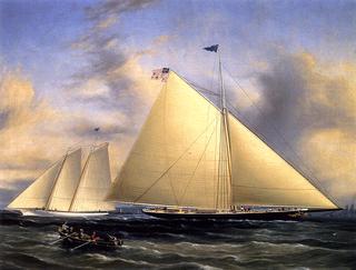 The Sloop 'Maria' Racing the Schooner Yacht 'America', May 1851