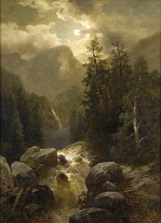 Alpine Landscape with Torrent