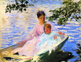 Study for 'Mother and Child in a Boat"