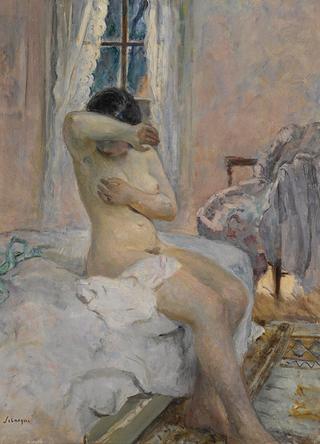 Nude Seated on a Bed