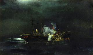 The Rescue from the Collision of Two Passenger Ships