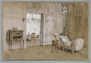 Room in the Chateau de Bréau, near Paris