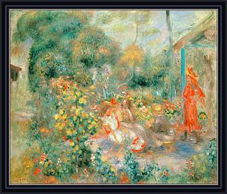 Young Girls in a Garden in Montmartre