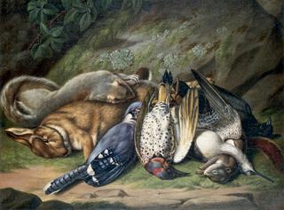 Still Life with Game in a Landscape