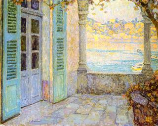 The Terrace Door on the Shore of Villefranche-sur-Mer