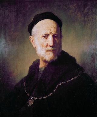 Bust of an Old man with a Cap and a Gold Chain
