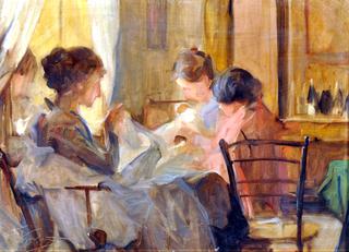 Women Embroidering