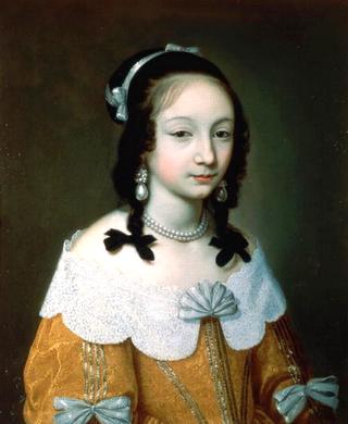 Portrait of a Lady Wearing a Yellow Silk Dress