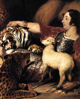 Isaac van Amburgh and his Animals (detail), 1839, Oil on Canvas