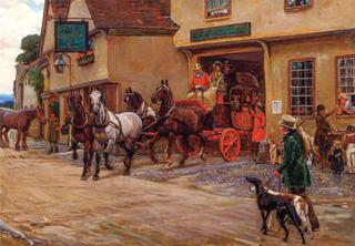 The Stagecoach Leaving 'The George'