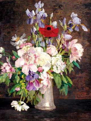 Peonies and Irises