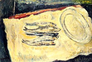 Still LIfe with Herrings and Oval Plate