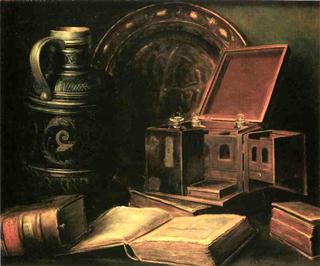 Still Life with Books, Jug and Tantalus