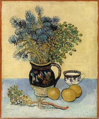 Still Life: Majolica with Wildflowers