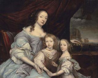 Portrait of Mary Villiers, Duchess of Lennox and Richmond, with her Children, Esmé Stewart and Mary