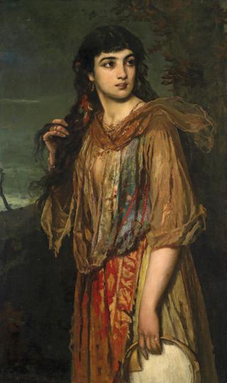 Gypsy Girl with Tambourine