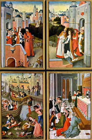 Altarpiece of the Legend of St. Ursula: Black Sisters Convent, Brugge  (right side)