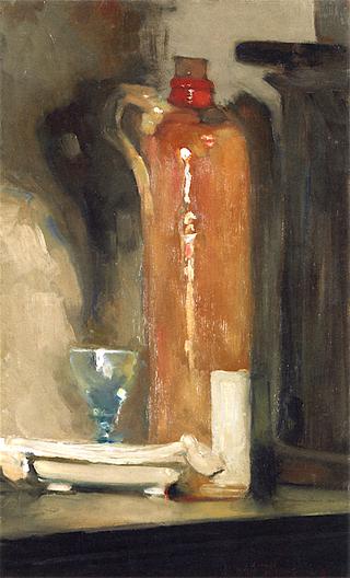 Still Life with Pitcher of Gin, Glass and Pipe