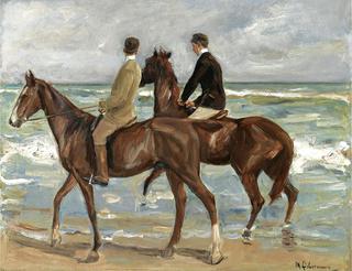 Two Riders on the Beach