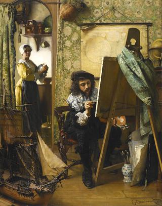 Artist in his Studio