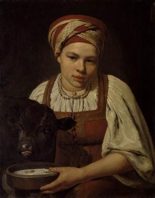 Peasant Girl with a Calf