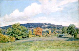 Distant View of Leith Hill, Surrey, with Tower