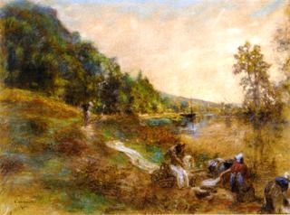 Washerwomen on the Marne, Morning