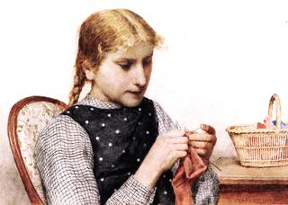 Knitting Girl