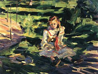 Girl Sitting in a Garden