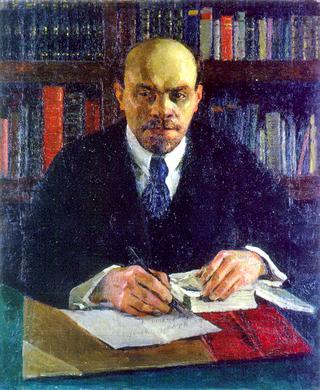 Lenin in His Office in the Kremlin