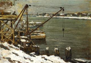 Industrial Harbor Scene