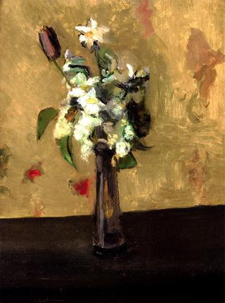 Bouquet of Flowers in a Crystal Vase